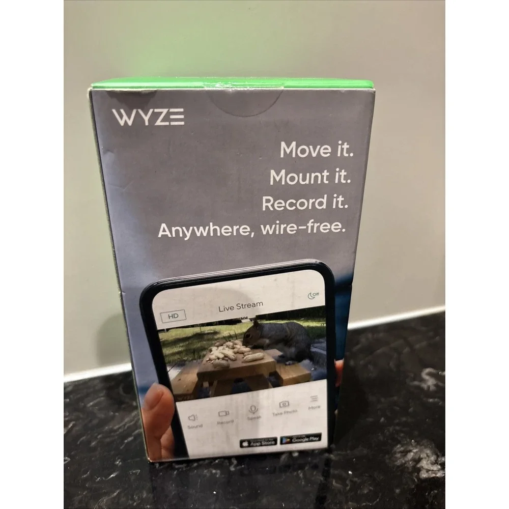 Wyze Cam Outdoor Starter Bundle Wire-Free W/32GB Memory NEW Sealed WVOD1B1MSD32
